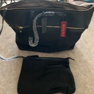 Merona Colorblock Nylon Tote with take away Clutch